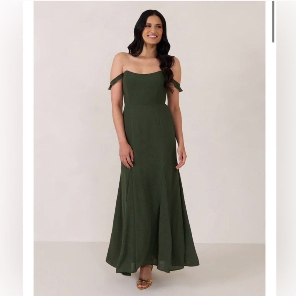 Park & Fifth Strapless Forest Green Dress